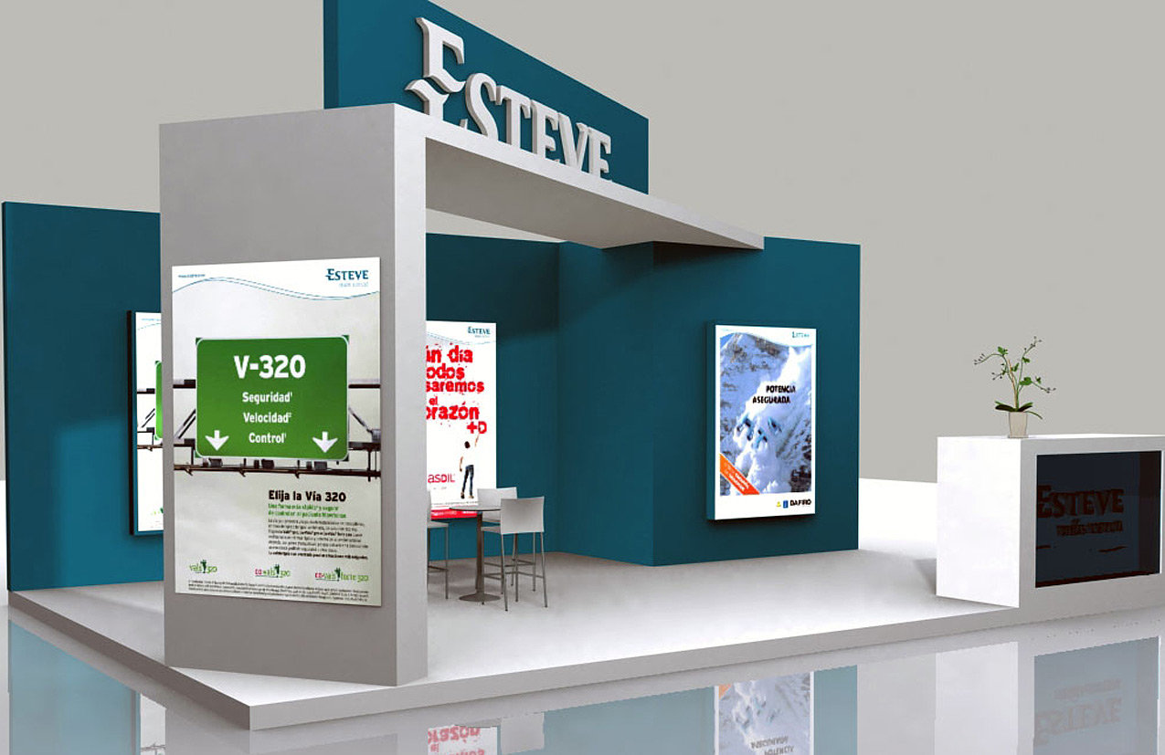 AZULAZULETE · Arquitectura e Interiorismo – Stand de Feria Esteve