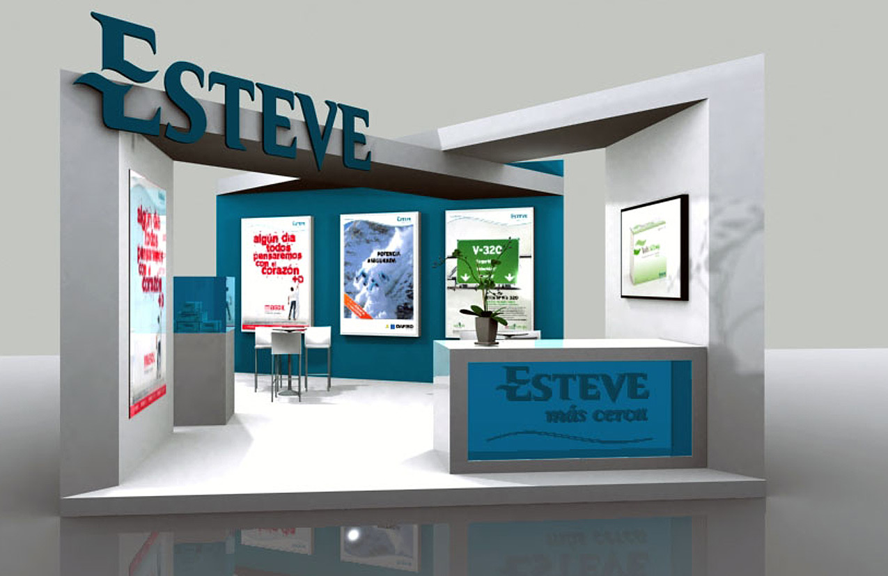 AZULAZULETE · Arquitectura e Interiorismo – Stand de Feria Esteve