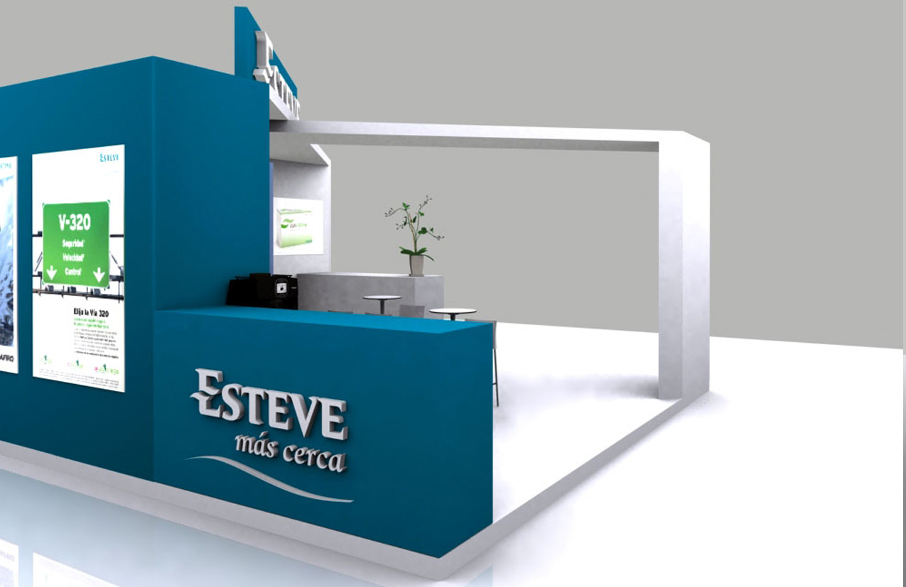 AZULAZULETE · Arquitectura e Interiorismo – Stand de Feria Esteve