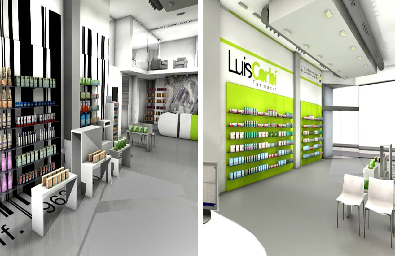 AZULAZULETE · Arquitectura e Interiorismo – Farmacia Luis Corbi, Valencia 2007